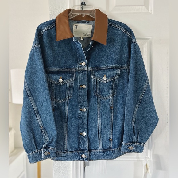 Pilcro Denim Oversized Boyfriend Jacket from Anthropologie size S - Picture 5 of 12